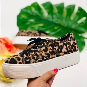 Steve Madden Emi sneakers platform leopard 8.5